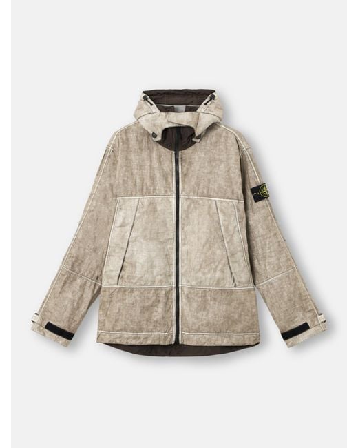 Stone Island Natural 4100040 Raw Linen Plated-Ovd for men