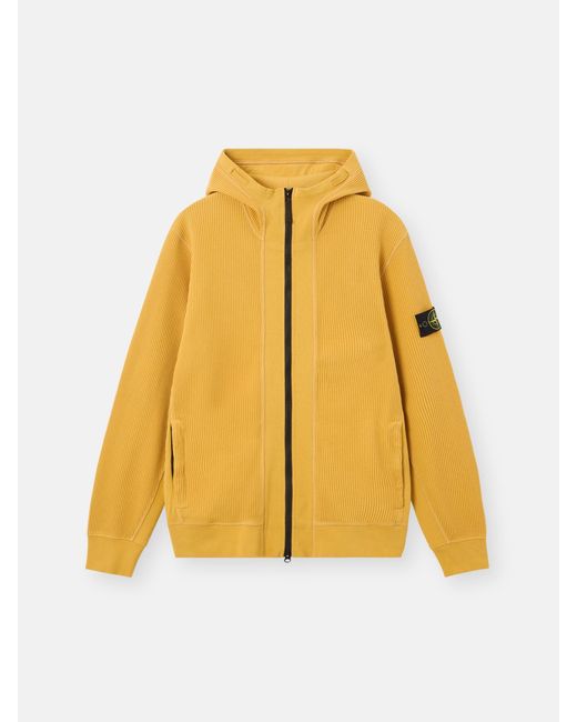 Stone Island Yellow 6100058 Organic Cotton Waffle Fleece for men
