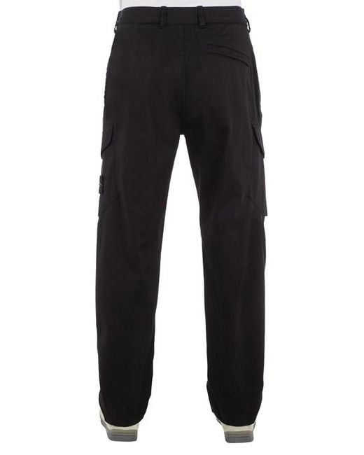 Pantalone cotone, elastan di Stone Island in Black da Uomo