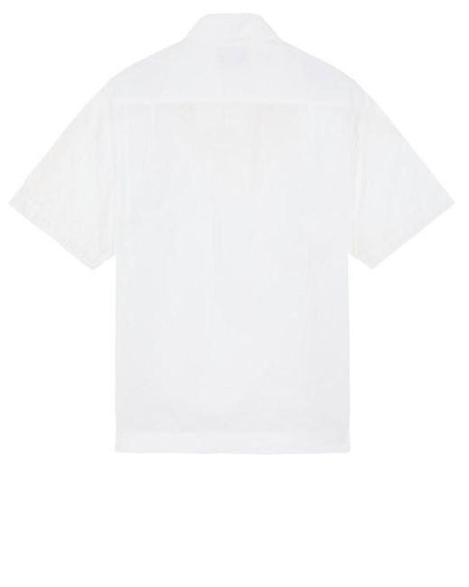 Camicie cotone di Stone Island in White da Uomo