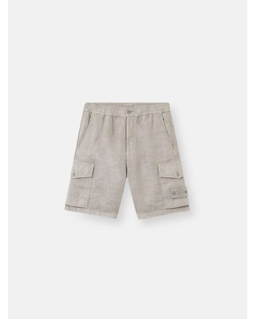 L100001 Diagonal Linen Ghost di Stone Island in White da Uomo