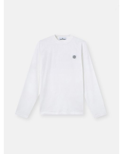Stone Island White 2100007 Organic Cotton Jersey for men