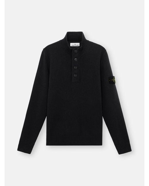Stone Island Black 540A3 Lambswool for men