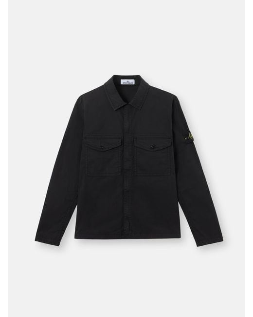 Stone Island Black 1200003 Stretch Organic Cotton Twill for men