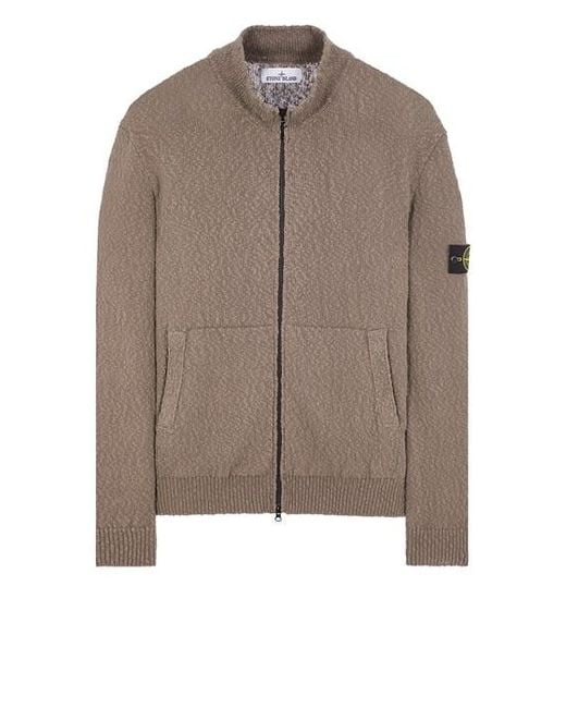 Stone Island Brown Sweater Cotton, Linen for men
