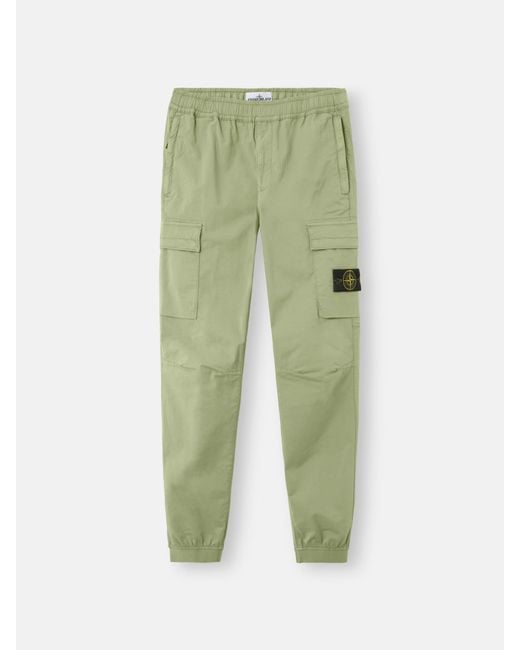 Stone Island Green 3100031 Supima Cotton Twill Stretch-Tc for men