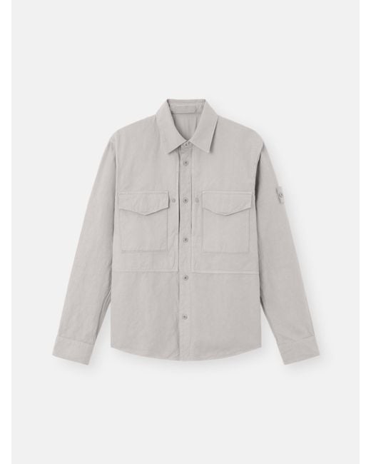Stone Island White 1200012 Cotton Linen Canvas S. I.Ghost for men