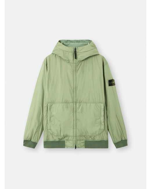 Stone Island 4100013 Crinkle Reps Ny, Recycled Nylon in Grün für