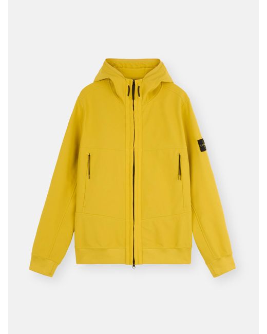 Stone Island Yellow Q0322 Soft Shell-R E. Dye Technology for men