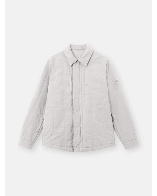 Stone Island White 4100038 Cotton Linen Quilted-Tc S. I. Ghost for men