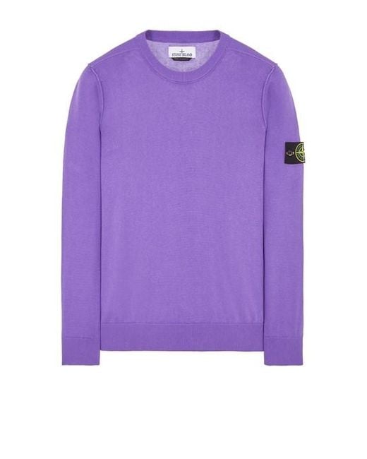 Stone Island Purple Sweater Cotton for men