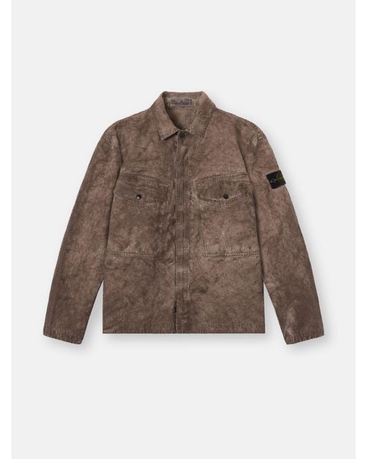 Stone Island Brown 1200029 Corduroy 'Terra' Effect for men