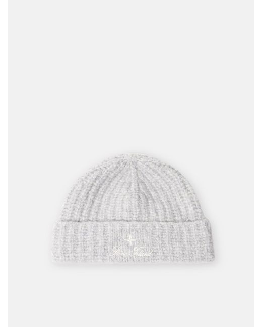 Stone Island White N100017 Fisherman's Rib Wool Nylon Bouclé for men