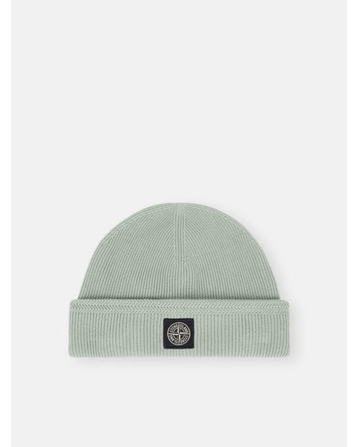 N100102 Ribbed Soft Organic Cotton di Stone Island in Green da Uomo