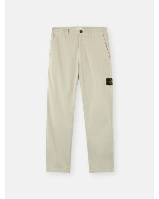 Stone Island White 3100012 Stretch Organic Cotton Satin for men