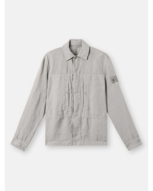 Stone Island Gray 1200010 Diagonal Linen Ghost for men