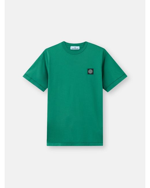 Stone Island Green 2100027 60/2 Cotton Jersey for men