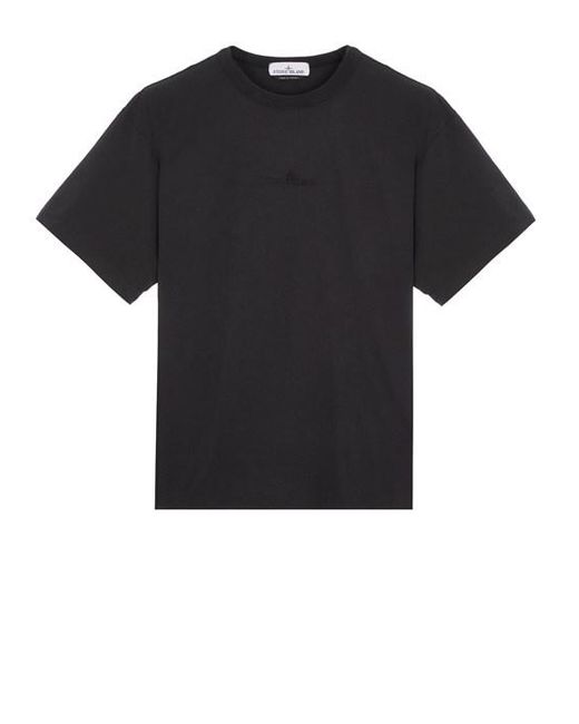 T-shirt a maniche corte cotone di Stone Island in Black da Uomo