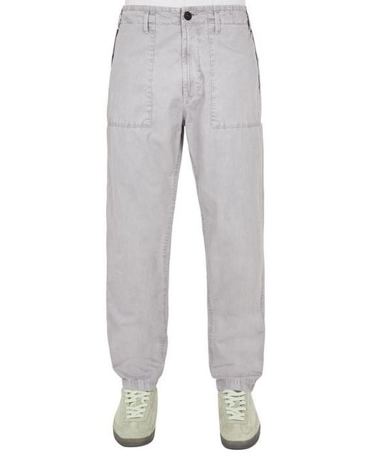 Stone Island Gray Trousers Cotton for men