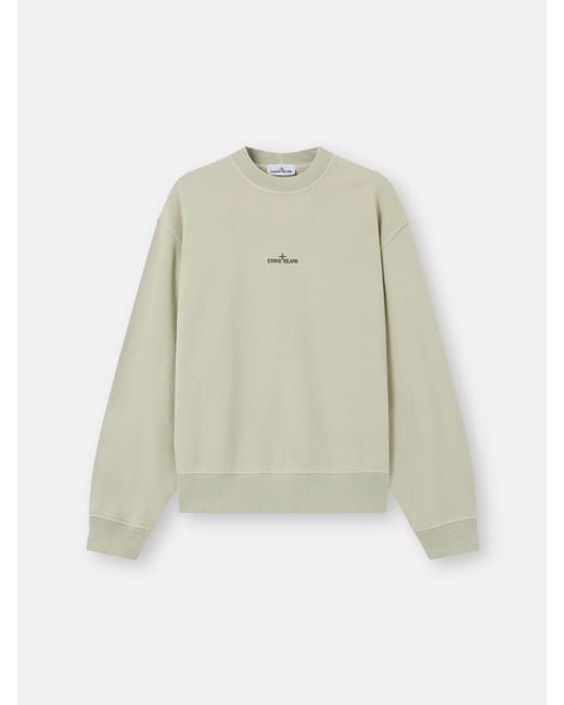 Stone Island White 6100039 Organic Cotton Fleece for men