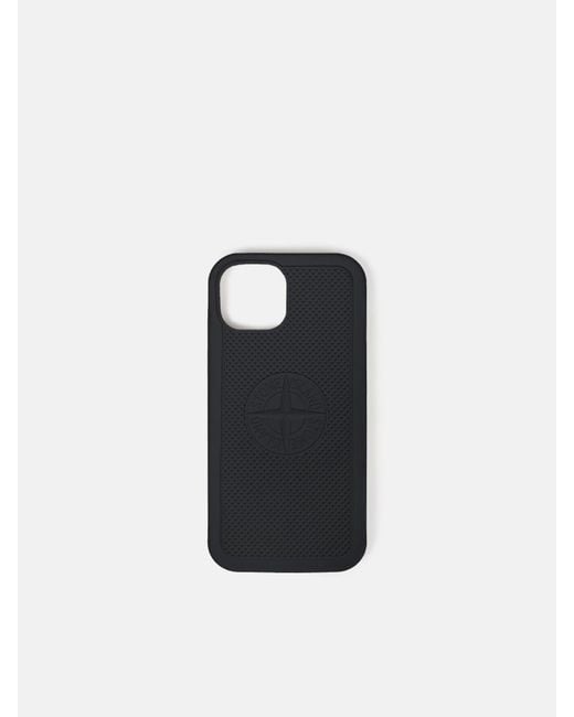 9500004 Rubberised Silicone di Stone Island in Black da Uomo