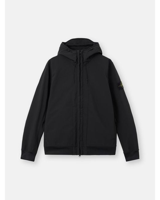 Stone Island Black Q100004 Soft Shell-R E. Dye Technology for men