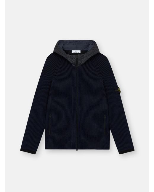 Stone Island Blue 5100032 Mixed Fabric Vanisé Full Rib Rws Wool for men