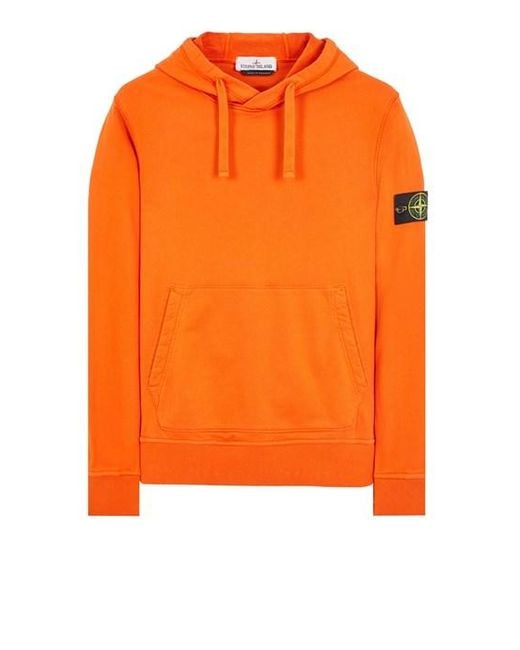 Stone Island Orange Sweatshirt Cotton for men