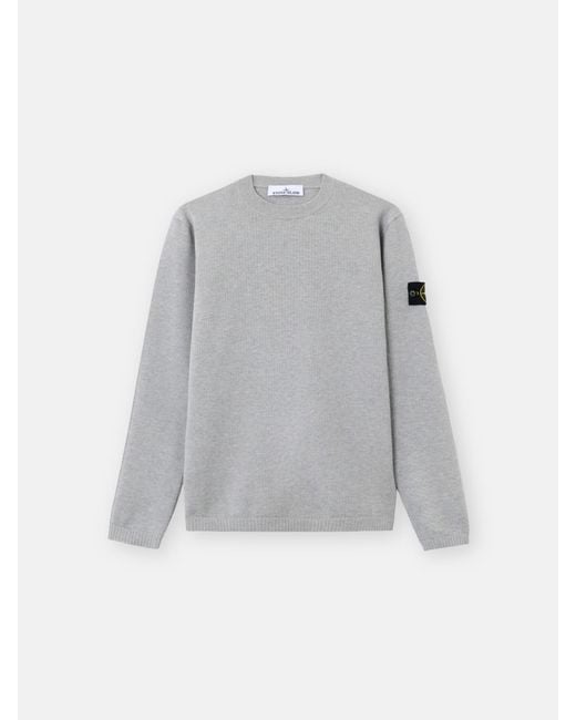 Pull À Patch Logo Stone Island pour homme en coloris Gray