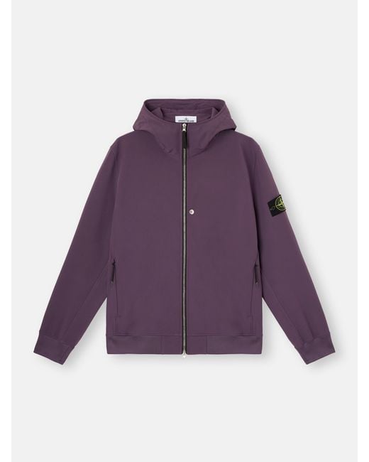 Stone Island Q100004 Soft Shell-R E. Dye Technology, Recycled Polyester in Purple für Herren