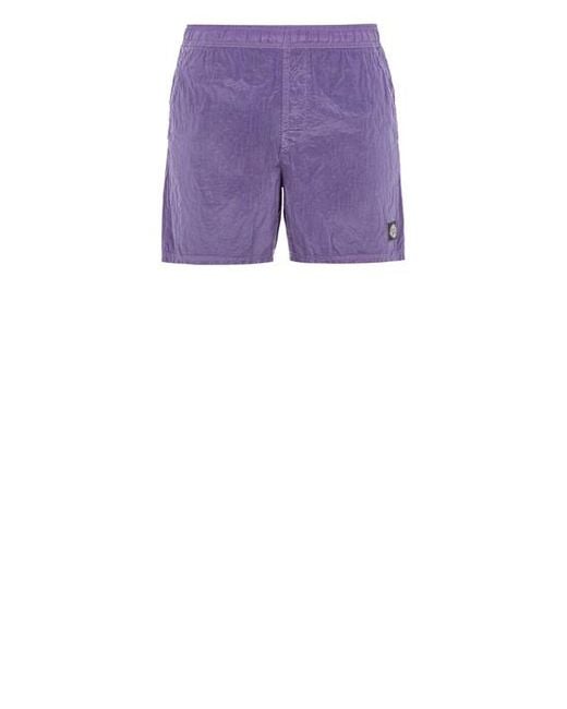 Stone Island Purple Beach Shorts Polyamide for men
