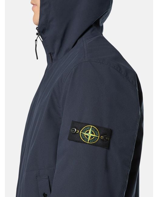 Stone Island Blue 40627 Soft Shell-R E. Dye Technology for men