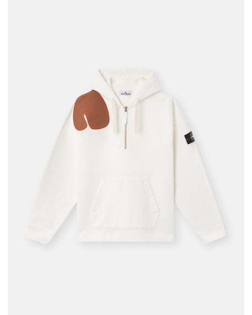 Stone Island White 6100002 Knit-Look Cotton Raw Beauty for men