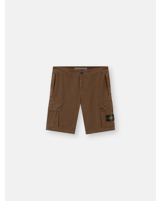 Stone Island Natural L100019 Brushed Organic Cotton Canvas 'Old' Effect for men