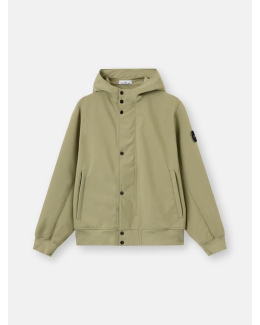 Stone Island Green 4100118 Light Soft Shell-R E. Dye Technology for men