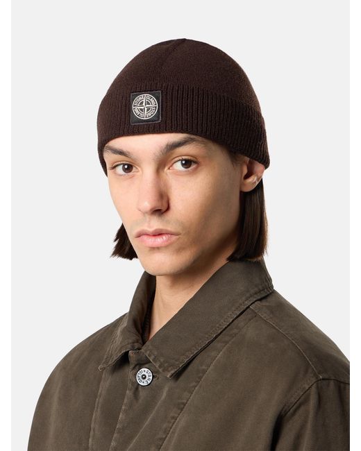 N100007 Plush Stitch Stretch Rws Wool Stone Island de hombre de color Black