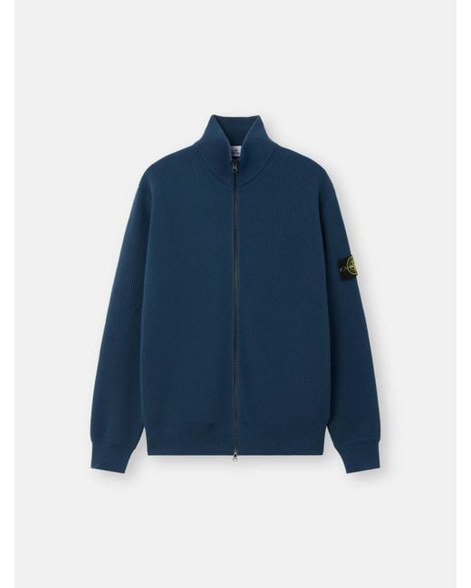 Stone Island Blue 5100126 Ribbed Soft Organic Cotton for men