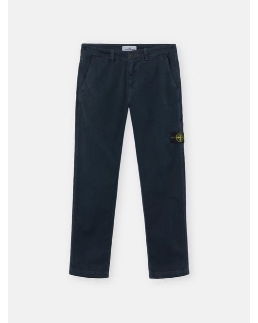 Stone Island Blue 3100037 Organic Panama Cotton 'Old' Effect for men