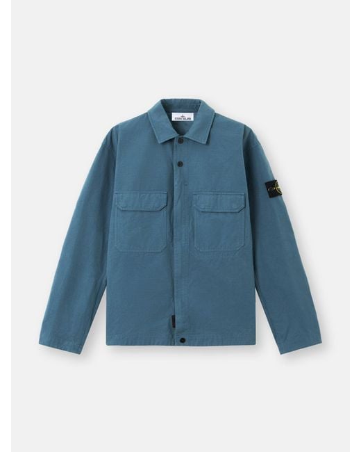 Stone Island Blue 1200009 Organic Cotton Ripstop for men