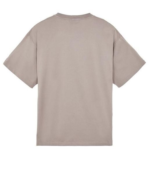 T-shirt a maniche corte cotone di Stone Island in Gray da Uomo