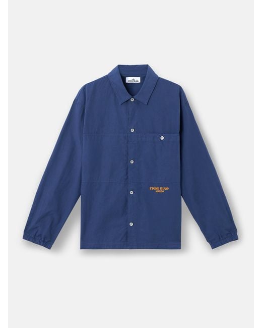 Stone Island Blue 1200025 Organic Cotton Tela Marina for men
