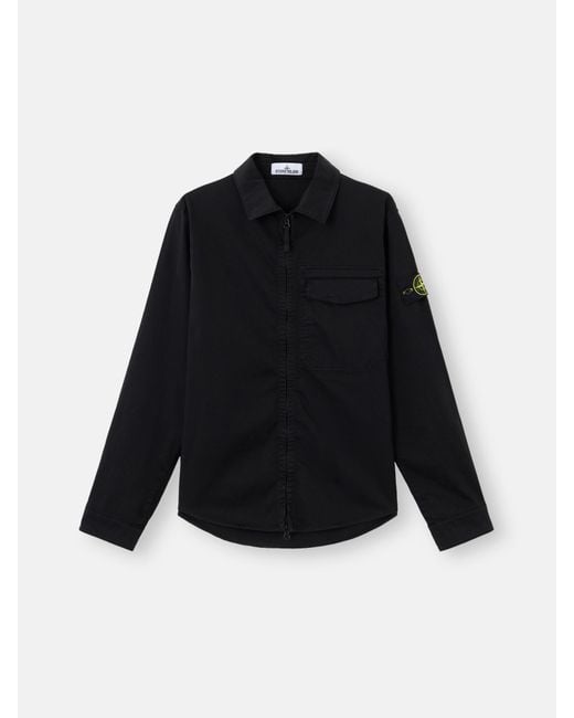 Stone Island Black 1200015 Stretch Organic Cotton Satin for men