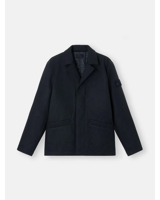 Stone Island Blue A100003 Performance Flannel Ghost for men
