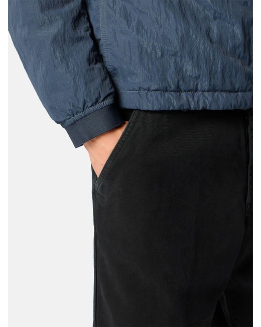 3100014 Organic Panama Cotton 'Old' Effect Stone Island de hombre de color Black