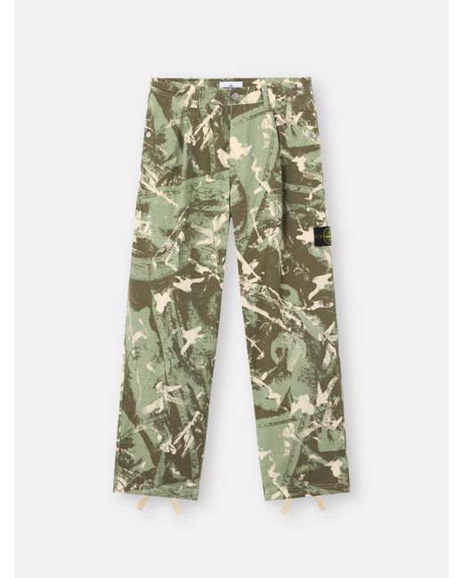 Stone Island 3100028 Scan Camo On Stretch Ripstop-Ovd in Green für Herren