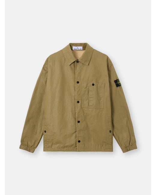 Stone Island Green 1200018 Double-Coated Cotton Ripstop for men