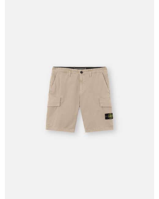 Stone Island Natural L100018 Organic Cotton Stretch Broken Twill 'Old' Effect for men