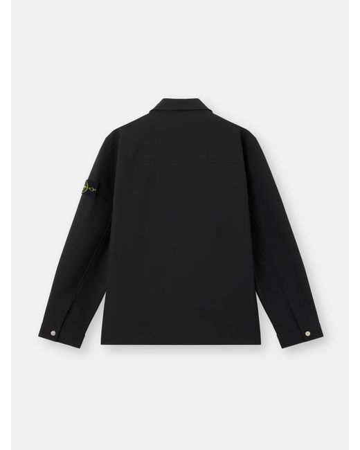 Q100003 Soft Shell-R E. Dye Technology, Recycled Polyester Stone Island de hombre de color Black