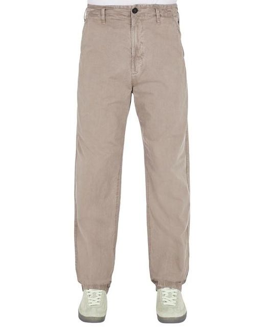 Stone Island Natural Trousers Cotton for men