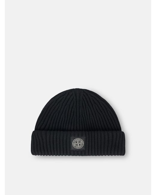 N22C3 Full Rib Rws Wool di Stone Island in Black da Uomo